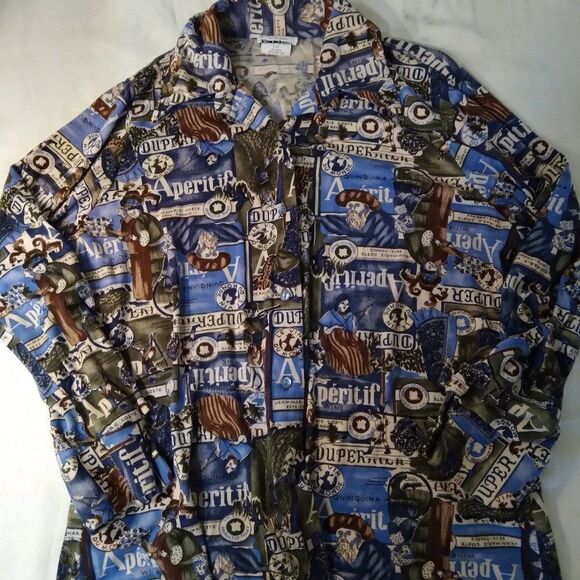 Vintage Lade Winn French Wine Vineyard Shirt - Picture 1 of 8